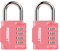 RESET-060 4-stelliges Zahlenschloss, geeignet für Turnhallen, Schulen, Spinde, Torfallen, Zäune, Werkzeugkästen, Hochsicherheit, Rosa, 2 Packung