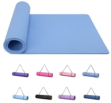 Good Nite Yogamatten Für Frauen Rutschfeste Strukturierte Oberflächen Gymnastikmatte Yoga Matte Dicke 6 mm 10 mm Mit Tragegurt Tpe-Übungsmatte Für Yoga Pilates Gymnastik (183X61cm)