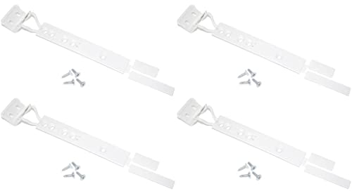 Ufixt 4 x Universal Integrated Sliding Door Hinge Mounting Kit Fits Iceking, Indesit, Labcold, Lamona, Lec, LG, Logik, Miele, Neff and New World