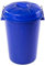 AC - Cubo de Basura con asa metálica 51L - Cubo basura para exterior e interior - Cubo de almacenaje - Fabricado en plástico Resistente. - Ideal para el hogar, trabajo, hostelería, etc. Color Azul