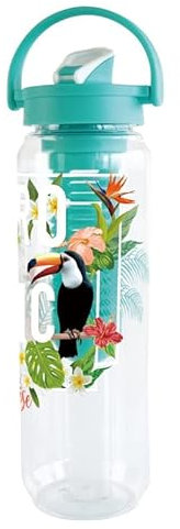 TOMYEUS Wasserflasche 750ml / 900 ml Fruchtsaft Infuser Wasserflasche Kunststoff Tragbare Zitronensaft Flasche Wasser Sport Trinkflasche Wasserflasche im Freien (Color : 900ml Blue)