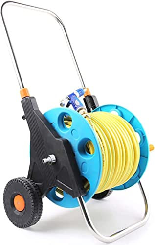 Enrouleur de Tuyau d'arrosage Portable ? Enrouleur de Tuyau d'arrosage en métal à roulettes avec Chariot d'enrouleur de Tuyau d'arrosage pour Jardins, pelouses, trottoirs et arrière-Cours (Taille :