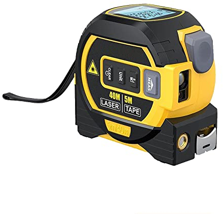 Misura del nastro laser 3 in 1, Misuratori di distanza laser digitali con display LCD, Misura laser 40M/131FT, Misura del nastro 5M/16FT, Area di misura/Volume/Distanza/Pitagora