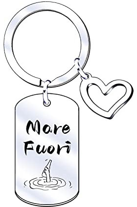 JRZDFXS Portachiavi Personalizzato Serie TV Frasi Mare Fuori Edition (Mare Fuori)