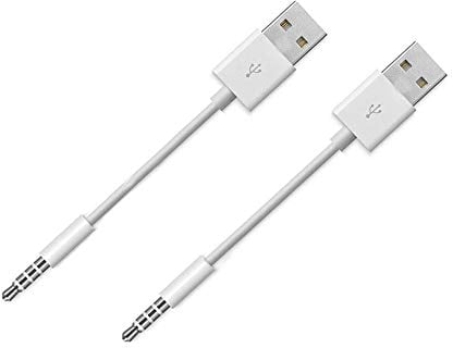 Acocodi Ladekabel für iPod Shuffle Kabel USB-Daten-Sync-Kabel Kabel 3,5 mm männlich AUX-Stecker auf USB-Stecker-Adapter-Kabel für iPod Shuffle 3nd 4 5th 6th