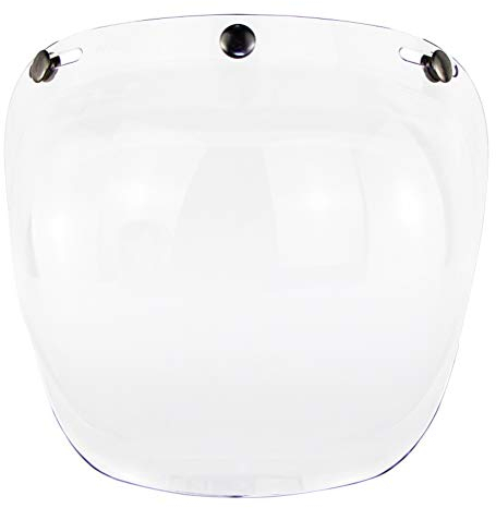 Keenso Helm Bubble Shield, Jethelm Visier Motorradhelm Bubble Visier Bubble Shield Motorradhelme Zubehör (Transparent)