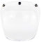 Keenso Helm Bubble Shield, Jethelm Visier Motorradhelm Bubble Visier Bubble Shield Motorradhelme Zubehör (Transparent)