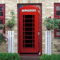 Türaufkleber TürPoster Selbstklebend Wandbild Rote Telefonzelle Türtapete Wandbild Türfolie TürPoster Fototapete 77x200cm