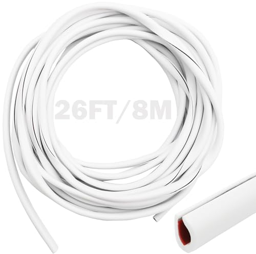 CTRICALVER Car edge Protector Strip, 8M Car Door Edge Protector White, U-shaped PVC Car Edge Trim Door Seal Protector, Car Protection Door Edge Guard Suitable for Most Car