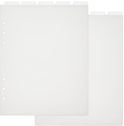 SUPERFINDINGS 10 Blättern A5 Register Binder Teiler 6 Löcher Ringindexseite Kunststoff Notizbuch Index Trennblätter Klar Kunststoff Blanko Trennblätter Für Planer Notizbuch Journal 21.9x14.8cm