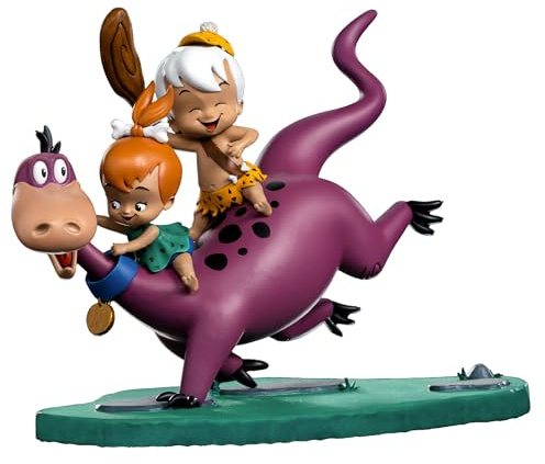 Iron Studios Art Scale Statue 1/10 Dino Pebbles and BAMM-BAMM The Flintstones 13 cm