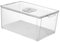 perfk Organizador para Nevera, Caja a Prueba de, Multiusos, Reutilizable con Tapa, Caja de Almacenamiento Transparente apilable para Manzanas, Verduras, 34x22x15cm