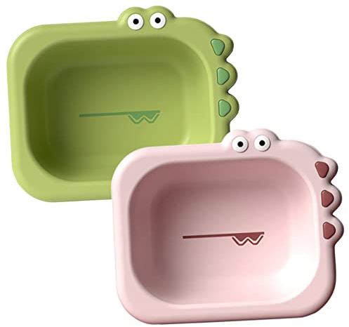 Beatifufu 2stücke Tragbare Babywaschbecken Für Neugeborene Cartoon-badewanne Für Gesicht Füße Und Hygiene Platzsparend Und Leicht Zu Transportieren