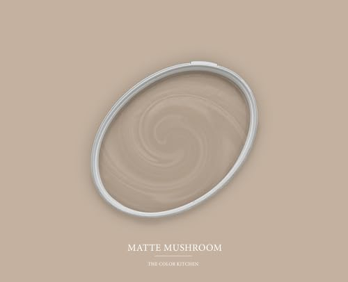 BRICOFLOR Wandfarbe Cappuccino für innen in 5l und 2,5l Innen Farbe beige seidenmatt ideal für Schlafzimmer und Küche