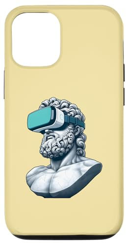 Hülle für iPhone 14 Antike Statue mit VR-Headset