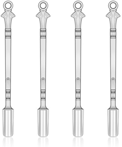 GEEHUA 4pcs Mini Schaufel, Kleine Schaufel Mini Metall Legierung Miniatur Halskette DIY Schlüsselanhänger Dekoration Geschirr Charm Anhänger für Zuhause Küche