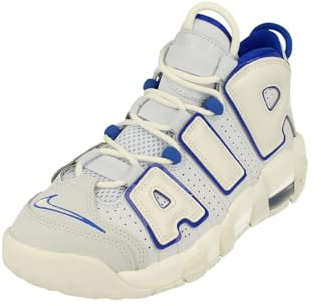 NIKE Air More Uptempo GS Trainers FN4857 Sneakers Shoes (UK 5 US 5.5Y EU 38, Summit White Racer Blue 100)