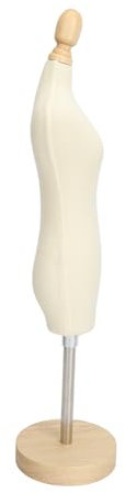 Qukaim Dress Form Minikleid Form weibliche Schaufensterpuppe Torso, Holzsockel zum Nähen Display und Unterricht, Maßstab 1/4, Körpermodell für Handwerk und Fotografie