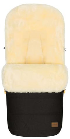 Fillikid Winterfußsack Bernina Lammfell Exklusiv Kinderwagen, Buggy | Winterfußsack wind- & wasserabweisend | Warmer Kinder Fußsack echtes Lammfell herausnehmbar | Baby Fußsack ab 0 Monate