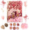Trockenblumen,Natürliche Gemischte Getrocknete Blumen,Trockenblumen Zum Basteln,Trockenblumen Klein für DIY Epoxidharz Scrapbook Zubehör Handwerk Karten Machen (Rosa-Weiß)