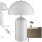tectake® Tischlampe, Pilzform, Tischlampe Vintage Design, Tischleuchte, Leselampe, Nachtlicht, Lampe Wohnzimmer, Table Lamp, kleine Lampe, Tischlampe retro, Nachttischlampe mit Kabel - weiß