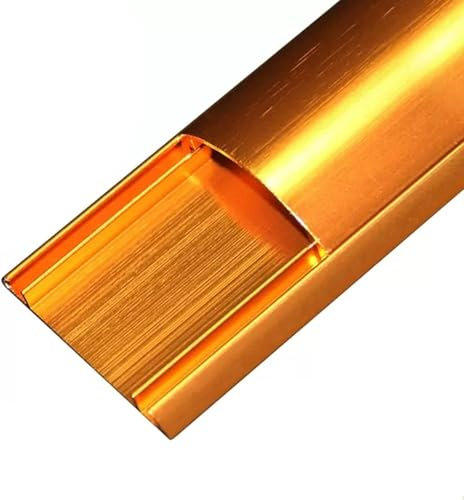 Cable Trough Wall Adhesive, Metal Wire Sleeve Management Concealer For Concealing Wire Conduit Cable Speaker Lines(Gold,Width 98mm)