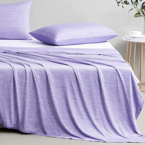 Elegear Kühldecke 200 x 220cm, Japanische Arc-Chill 3.0 Q-Max>0,5 Kühlfasern 2in1 Selbstkühlende Sommerdecke doppelseitige, absorbiert Körperwärme, kühlende Decke für Menschen Dünne Wohndecke Lila