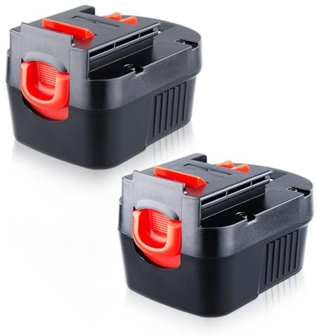 Masione 2P 12V 4800mAh HPB12 Batery NI-MH Replacement for Black and Decker 12v Battery FS120B FSB12 FS120BX Compatible with Black and Decker 12V Battery FS120B FSB12 FS120BX Cordless Power Tools