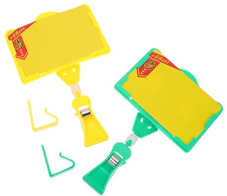 NUOBESTY 2St rahmen clip Dessertstände Ausstellungsregale Präsentationsständer aus preisschilder halter Preisanzeige Supermarktbedarf Preisschildhalter für Gemüse Plastik
