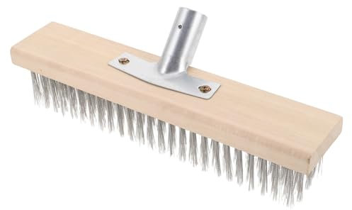 SOESFOUFU Heavy Duty Stainless Steel Wire Floor Brush Tile Cleaning Brush Bathroom Scrubber