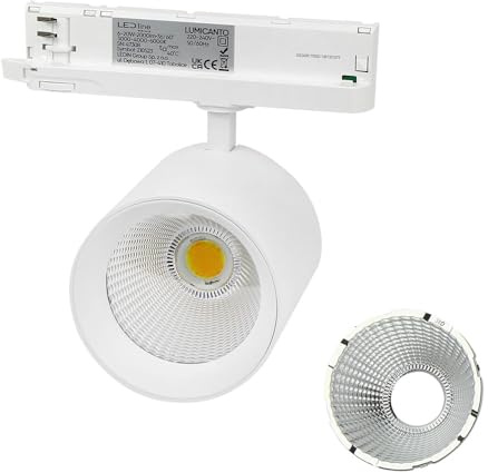 LED line PRIME LED 3-Phasen Stromschienenstrahler Lumicanto Weiß 12-42W 4300lm CCT 3000K/4000K/6000K 36°/60°
