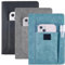 craspire 3 Farbe Buchumschlag PU Leder A5 wasserdichte Buchhülle Grau Cyan Schwarz Wiederverwendbarer Buchschutz Für Taschenbücher Notizbuchhüllen Mit Stifttaschen Für Buchliebhaber Klassenkameraden