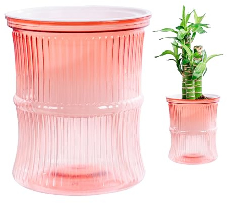 Selbstbewässernder Blumentopf Selbstbewässernder Pflanzkübel mit Reservoir Auslaufsicher Garten Blumenhalter Pflanzenbehälter Klar Selbstbewässernde Töpfe für Zimmerpflanzen Afrikanische Veilchen