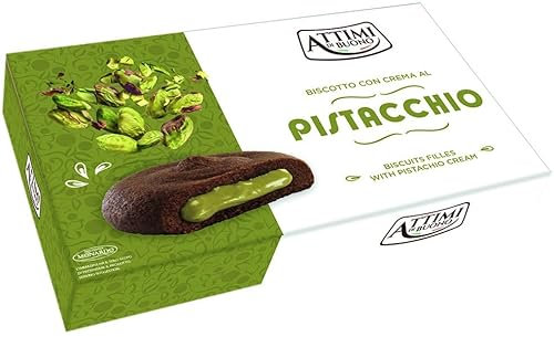 Biscotti Ripieni con Crema 3 x 100g – Gusto Pistacchio, Nocciola, Cacao o Albicocca – Confezione da 3 Pezzi – Dolce da Forno Morbido Farcito – Pausa Golosa (3 x 100g Ripieni al Pistacchio)