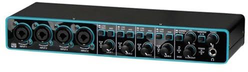 Vocdikficy Interfaccia Audio Scheda Audio Interfaccia USB Professionale Studio di Registrazione con Preamplificatore Microfonico per Strumento Musicale