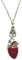 Itkcozcg Romance Gothic Necklace With Bloody Heart Charm Pendant Accessory For Adding Allures To Any Festive Or Special Event Crystals Pendant