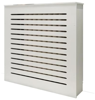 WANGRUIERHA Louvered Radiator Covers for Home, White Radiator Cover, High Density PVC Sheet, Router Cabinet, Suitable for Offices, Corridors, Bathrooms, Bedrooms(50x40x20cm/20x16x8in)