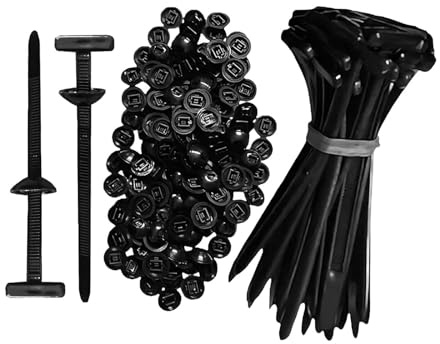 LAY STAY 120Pcs Universal Cable Tie Buckle, Heavy Duty Self-Locking Zip Ties Holder Clip, Multipurpose Plastic Cable Ties Tool, Universal Push Mount Zip Tie Holders Black for Quick Fastening