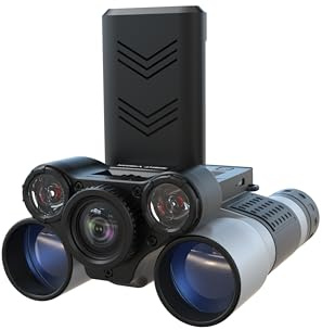 Fernglas mit Kamera und Nachtsicht - 12x42 Digitalfernglas mit 2,4 Zoll IPS-Bildschirm, 7 IR-Modi für 200-300 m bei Dunkelheit, für Erwachsene Vogelbeobachtung, Jagd, Camping - Inklusive 32 GB Karte