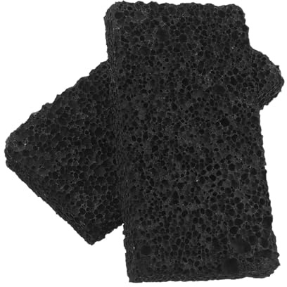 Housoutil 2 Stück Natürlicher Lavastein Diffusor 10 X 5 X 1,5cm Aromasteine aus Schwarzem Vulkangestein für Ätherische Öle Passiver Duftstein für Meditation Yoga Zuhause und Büro