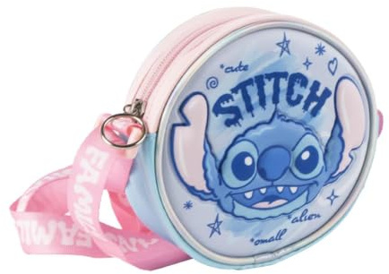 Stitch 3D-Tasche für Mädchen, geprägtes Design, 3D-Tasche für Mädchen, mit Charakter, Stitch, als Geschenk und für den täglichen Gebrauch