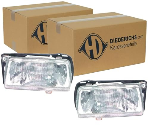 2x Diederichs Scheinwerfer links+rechts | 2221980 + 2221981 Kompatibel mit Jetta II (19E, 1G2, 165)