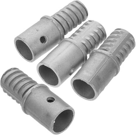 HIAKDOFT 4pcs 19mm Metal Threaded Extension Pole Adapters for Paint Roller Pole Tips and Push Broom Connectors, Versatile Application and Secure Connection for Household and Commercial