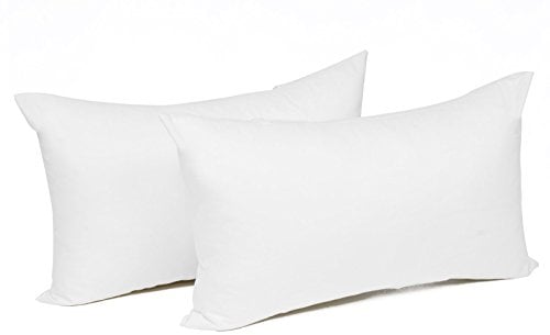 WOLTU 2er Set Kissenbezug 30x40 cm Weiß 100% Baumwolle, Nur Kissenbezug - Kissenbezüge Kopfkissenbezug mit Reissverschluss,Weicher Sofakissenbezug, Doppelpack Dekokissenbezug