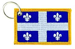Akachafactory Schlüsselanhänger Fahne Flagge flaggen Bestickt anhänger schlüssel Quebec Kanada