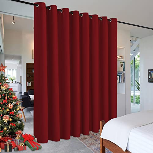 Ryb Home Raumteiler Trennwand Vorhang Verdunkelung Sichtschutz Vorhang Panels Art Deco W 15 x L 9 ft burgunderrot