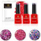 Bluesky Gel Nail Polish Set, Glitters, Cuba SUM1918, Rio de Janeiro SUM1917, Ibiza SUM1916, 3 x 5 ml, Pink, Blue, Purple (Requires Curing Under UV or LED Lamp)