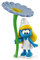 SCHLEICH 20828 Schlumpfine mit Blume, für Kinder ab 3+ Jahren, The Smurfs - Pre School Smurfs Figurines