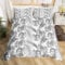 Tropical Leaves Bedding Set for Girls Boys Children Palm Tree Comforter Cover Palm Leaf Duvet Cover Botanical Nature Double Size 3Pcs