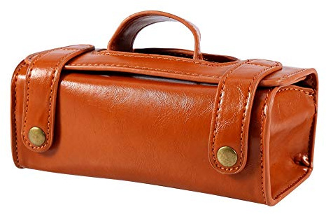 HURRISE Leder Rasierer Hülle Case Etui,Rasierer Reiseteui,Hart Reise Tragen Hülle,Rasierhobel etui,Tragbare Rasierer schutzhülle zum Kulturtaschen Kit & Reisen Geschäftsurlaub